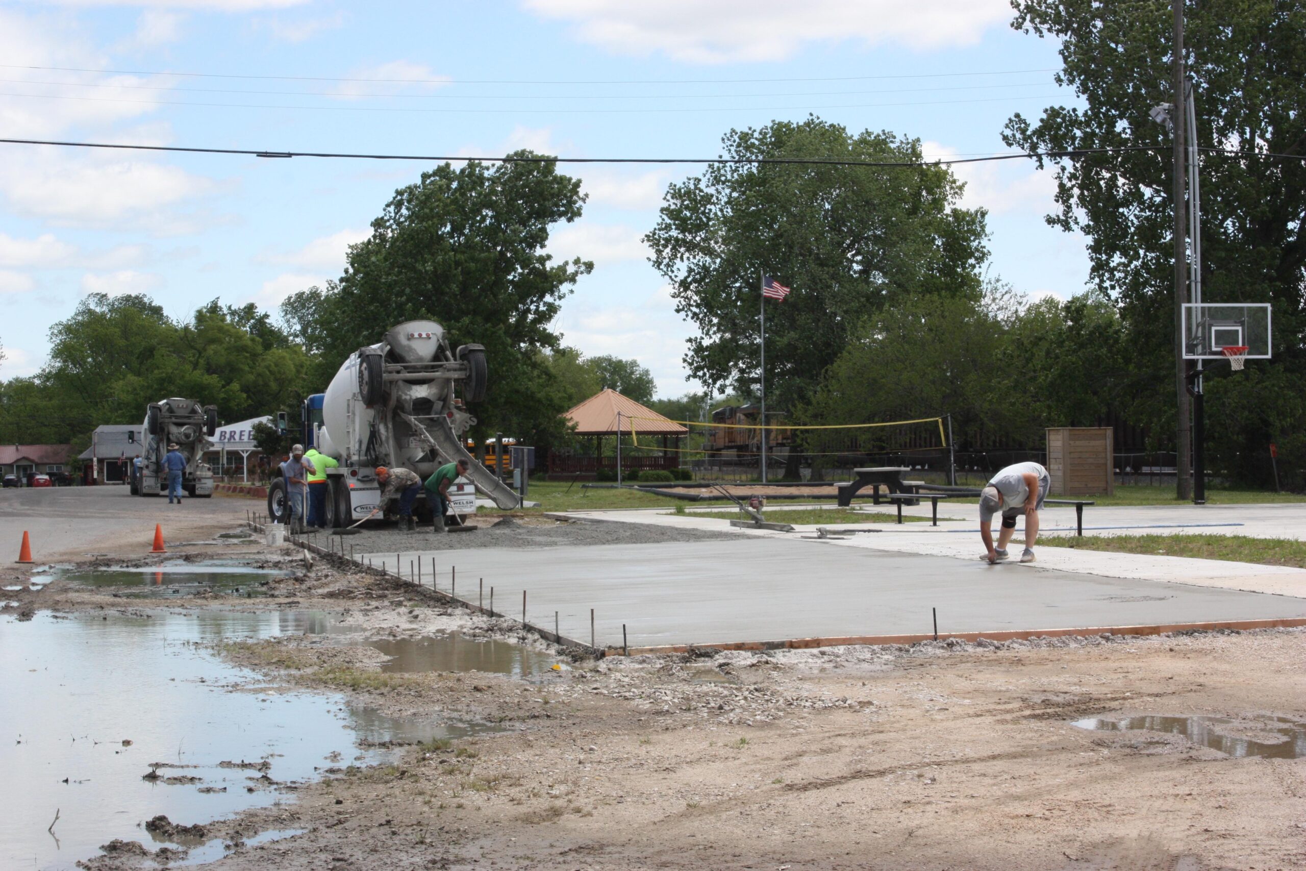 Progress on downtown Basketball Court Continues Vian Tenkiller