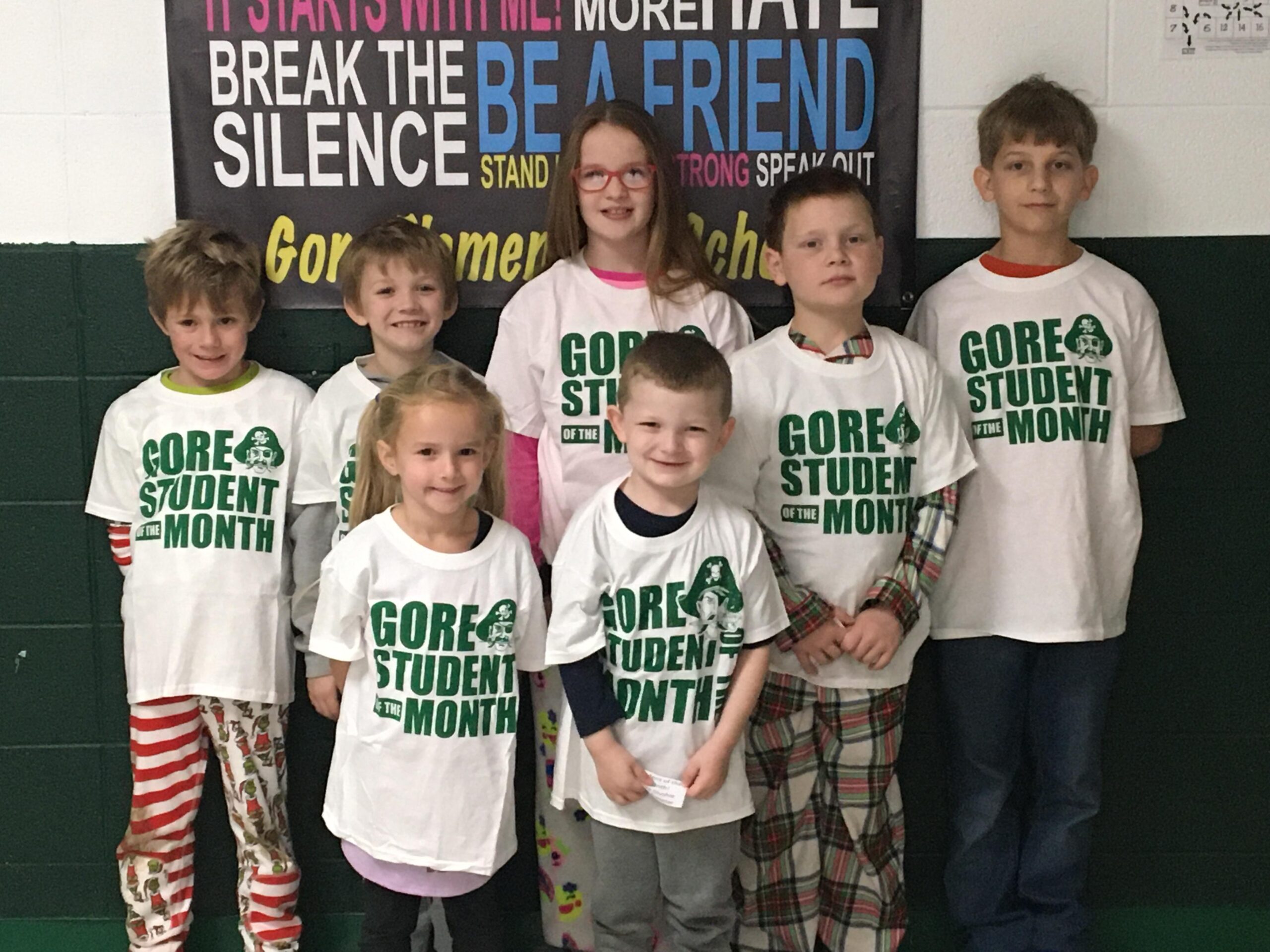 Gore Elementary Students of the Month Vian Tenkiller